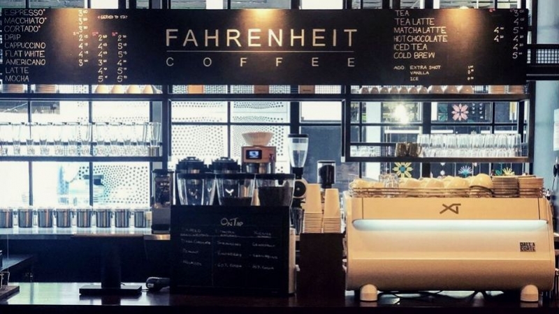 Have a nice cup of coffee at Fahrenheit's!